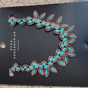 Zara necklace in Turquoise & Coral